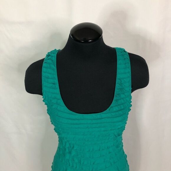 Studio M Layered Teal Bodycon Mini Dress - Women’s XS - Picture 4 of 6